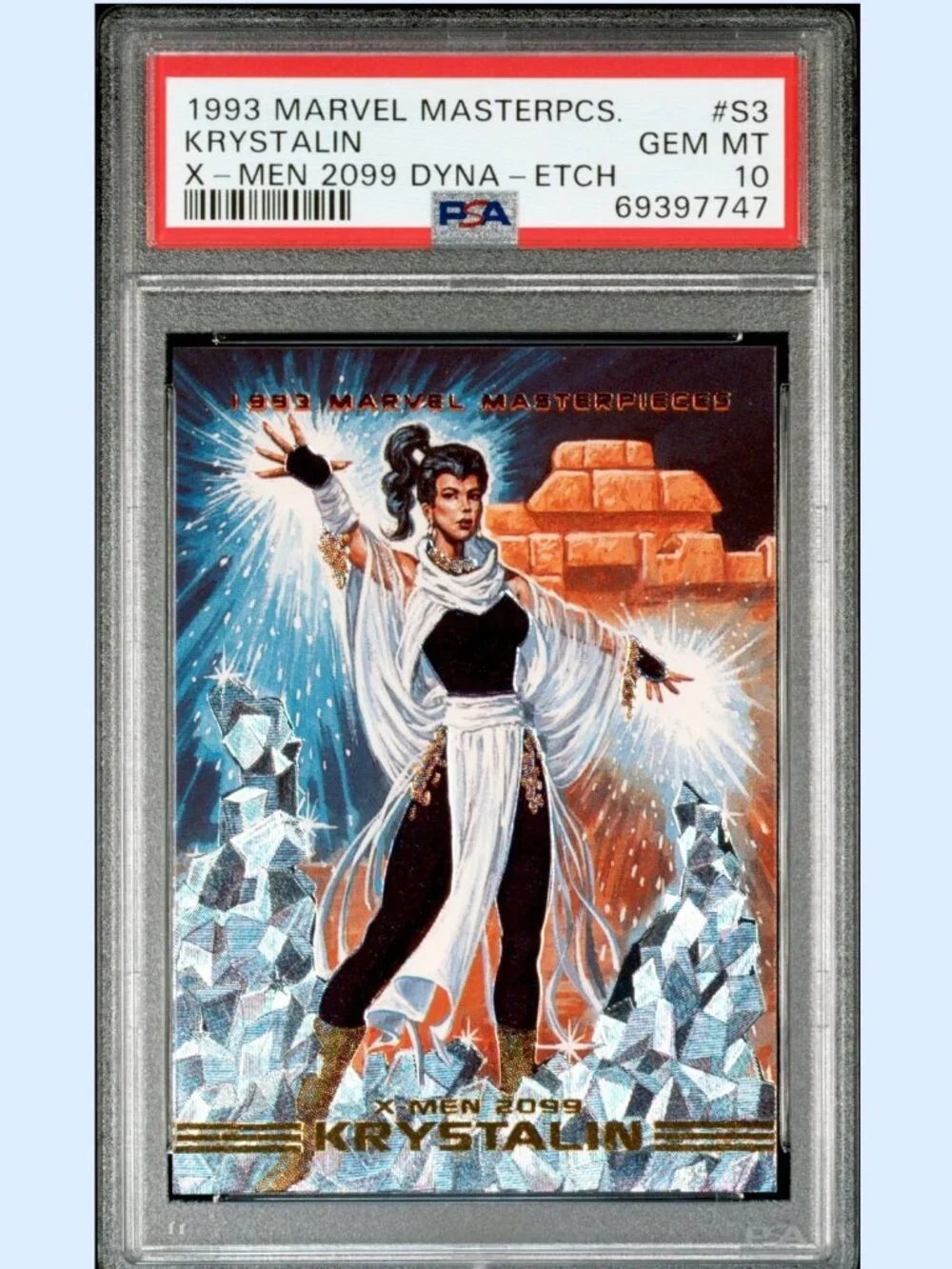 1993 Marvel Masterpieces 2099 DYNA-ETCH FOIL #S3 KRYSTALIN PSA 10 GEM MINT